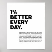 1% motivatie elke dag beter poster (Voorkant)