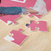 #1 Mum Volledige Foto Leuk Gift voor Moederdag Jig Legpuzzel (Zijkant)