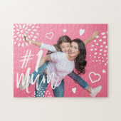 #1 Mum Volledige Foto Leuk Gift voor Moederdag Jig Legpuzzel (Horizontaal)