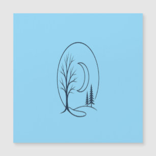 1. Mystieke Winter Woud Cirkel Lijn Kunst T-shirt 