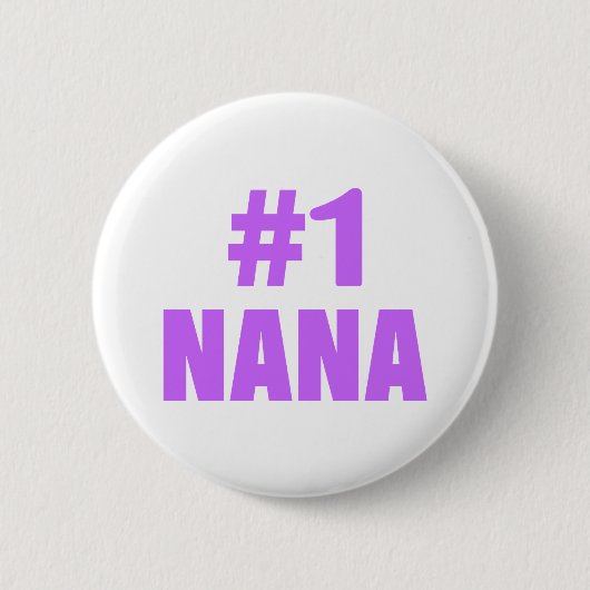 #1 Nana (Paars) Ronde Button 5,7 Cm (Voorkant)