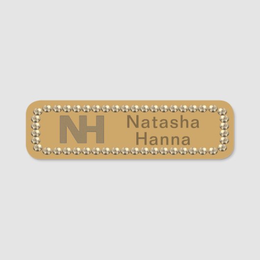 1" Natasha Hanna Gouden Bling NAAMBORDJE  Naamplaatje (Voorkant)