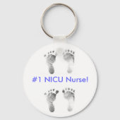 #1 NICU Zuster! (blauw) Sleutelhanger (Voorkant)