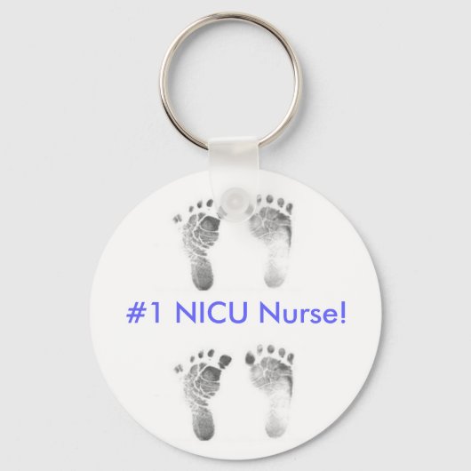 #1 NICU Zuster! (blauw) Sleutelhanger (Voorkant)