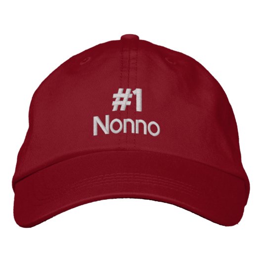 #1 Nonno  - add name Custom Baseball Cap (Voorkant)