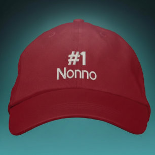 #1 Nonno  - naam toevoegen Aangepaste honkbalpet Geborduurde Pet