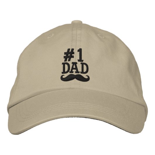 #1 Number One Pappa Geborduurde Pet (Voorkant)