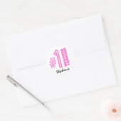 #1 Nummer Een Leraar Aangepaste Naam Gift Item Ronde Sticker (Envelop)