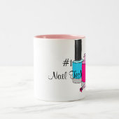 #1 Nummer één Nail Technicus Manicurist Tweekleurige Koffiemok (Center)