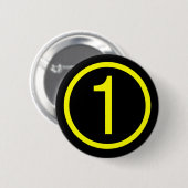 1 nummer één ronde button 5,7 cm (Voorkant /achterkant)