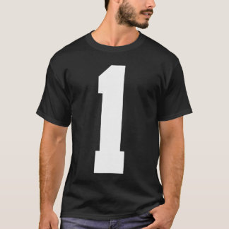 1 Nummer op de rug Sportteam Nummer Truitje jongen T-shirt