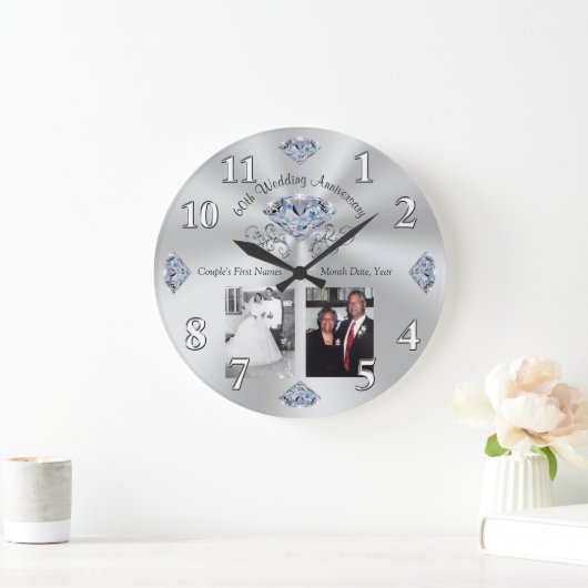 1 of 2 Foto, 60 jaar Wedding Jubileum Gift Grote Klok (Huis)