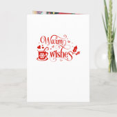 1 of 2 foto met kerstrood thema feestdagen kaart (Achterkant)