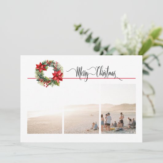 1 of 3 foto met kerstkrans (Staand voorkant)