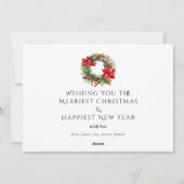 1 of 3 foto met kerstkrans feestdagenkaart (Achterkant)