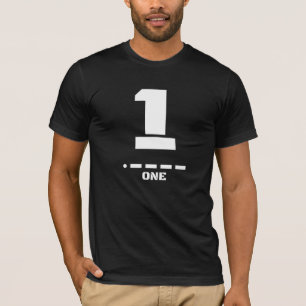 1(One) NAVO Fonetisch Nummer & Morse Code T-shirt