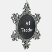 #1 Ontwerpcadeauidee voor leerscheerbord Tin Sneeuwvlok Ornament (Links)