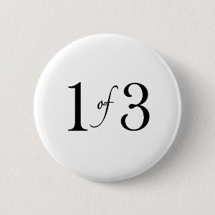1 op 3 (oudste kind) ronde button 5,7 cm