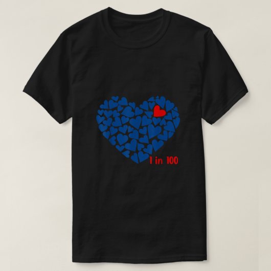 1 op de 100 patiënten met aangeboren hartziekten t-shirt (Design voorkant)