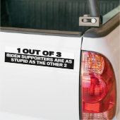 1 op de 3 Biden-aanhangers is dom anti-Biden Bumpersticker (Op Truck)