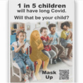 1 op de 5 kinderen krijgt lange Covid Sticker (Voorkant)