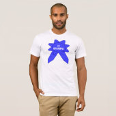 #1 Opa Blauwe Lint T-shirt (Voorkant volledig)