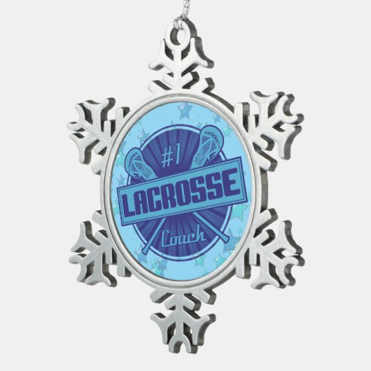 #1 Ornament voor kerstbomen met lacrosse coach (Rechts)