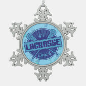 #1 Ornament voor kerstbomen met lacrosse coach (Voorkant)