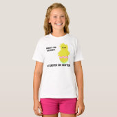 #1 Paaseierjager roze Baby chick ei meisjes T-shirt (Voorkant volledig)