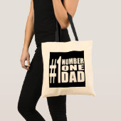 #1 Pap Birthdays & Kerstmis: Nummer één vader Tote Bag (Voorkant (product))