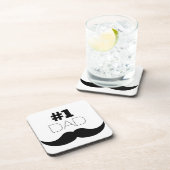 #1 Pap Black Mustache - Nummer 1 Bier Onderzetter (Rechterzijde)