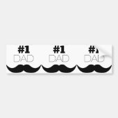#1 Pap Black Mustache - Nummer 1 Bumpersticker (Voorkant)