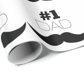 #1 Pap Black Mustache - Nummer 1 Cadeaupapier (Rol Hoek)