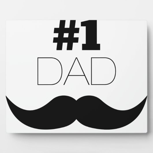 #1 Pap Black Mustache - Nummer 1 Fotoplaat (Voorkant)