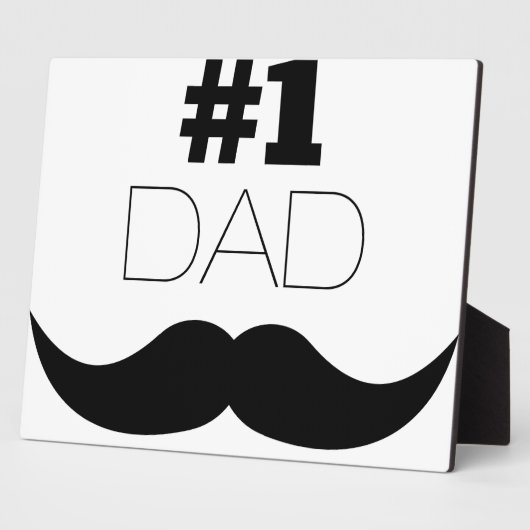 #1 Pap Black Mustache - Nummer 1 Fotoplaat (Zijkant)