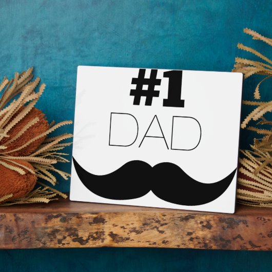 #1 Pap Black Mustache - Nummer 1 Fotoplaat (Zijkant)