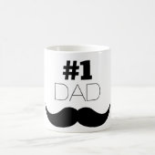 #1 Pap Black Mustache - Nummer 1 Koffiemok (Center)