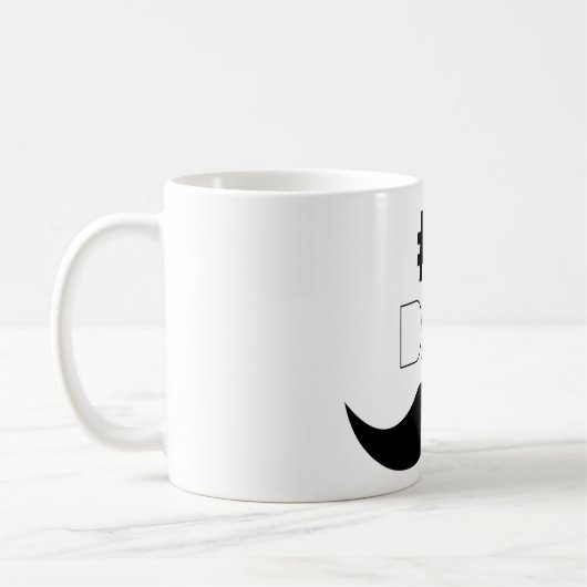 #1 Pap Black Mustache - Nummer 1 Koffiemok (Links)