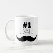 #1 Pap Black Mustache - Nummer 1 Koffiemok (Links)
