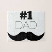 #1 Pap Black Mustache - Nummer 1 Legpuzzel (Horizontaal)