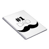 #1 Pap Black Mustache - Nummer 1 Notitieboek (Rechterzijde)