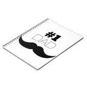 #1 Pap Black Mustache - Nummer 1 Notitieboek (Linkerzijde)