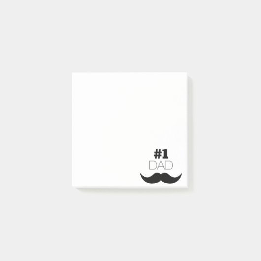 #1 Pap Black Mustache - Nummer 1 Post-it® Notes (Voorkant)
