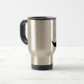 #1 Pap Black Mustache - Nummer 1 Reisbeker (Voorkant links)