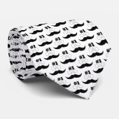 #1 Pap Black Mustache - Nummer 1 Stropdas (Opgerold)