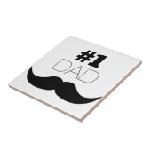 #1 Pap Black Mustache - Nummer 1 Tegeltje (Zijkant)