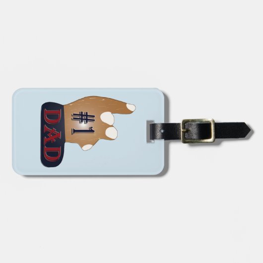 #1 Pap Ebony Teak Bagagelabel (Voorkant horizontaal)