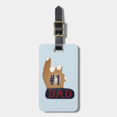 #1 Pap Ebony Teak Bagagelabel (Voorkant verticaal)