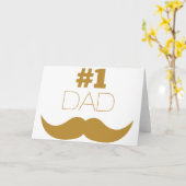 #1 Pap Gold Mustache - Nummer 1 Kaart (Gele Bloem)