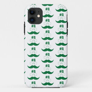 #1 Pap Green Mustache - Nummer 1 Case-Mate iPhone Case
